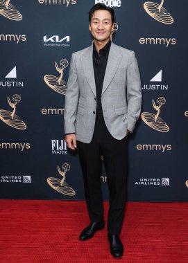 Güney Koreli aktör Park Hae-soo, 9 Eylül 2022 'de Kuzey Hollywood' da Televizyon Sanatları ve Bilimleri Akademisi 'nde düzenlenen 74. Yıllık Primetime Emmy Ödülleri Performans Nominee Kutlaması' na geldi.