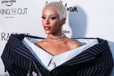 American rapper Doja Cat (Amala Ratna Zandile Dlamini) wearing an outfit by Viktor and Rolf arrives at The Daily Front Row's 9th Annual Fashion Media Awards held at The Rainbow Room at Rockefeller Center on September 10, 2022 in Manhattan, New York 