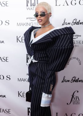 American rapper Doja Cat (Amala Ratna Zandile Dlamini) wearing an outfit by Viktor and Rolf arrives at The Daily Front Row's 9th Annual Fashion Media Awards held at The Rainbow Room at Rockefeller Center on September 10, 2022 in Manhattan, New York 