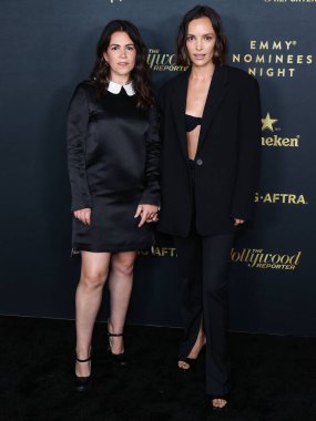 Amerikalı komedyen Abbi Jacobson ve Güney Afrikalı film oyuncusu Jodi Balfour, 10 Eylül 'de 8899 Beverly' deki Penthouse 'da düzenlenen SAG-AFTRA' nın 74. Yıllık Emmy Ödülleri 'Emmy Adayları Gecesi' ne geldiler.