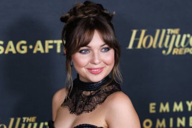 Amerikalı aktris Samantha Hanratty, Hollywood Reporter ve SAG-AFTRA 'nın 74. Geleneksel Emmy Ödülleri' Emmy Adayları Gecesi 'ne 10 Eylül 2022' de Batı Hollywood, Los Angeles, Kaliforniya, ABD 'de bulunan 8899 Beverly' deki çatı katına geldi..