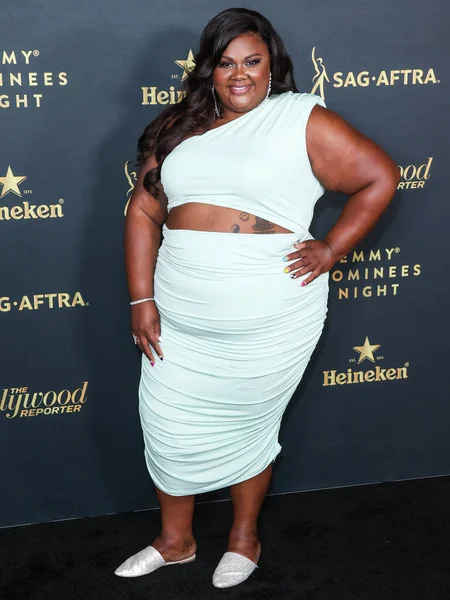 Αμερικανίδα Κωμικός Nicole Byer Φτάνει Στο Hollywood Reporter Και Στο — Φωτογραφία Αρχείου