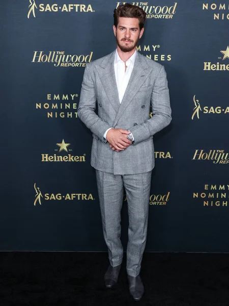 ラルフ ローレンのスーツを着たアメリカ人俳優アンドリュー ガーフィールドがハリウッド リポーターに到着し Sag Aftraの第74回プライムタイム エミー賞 エミー賞候補者の夜 が9月10日にアメリカのウェストハリウッドで開催されます — ストック写真