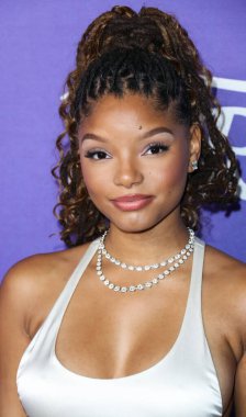 Amerikalı şarkıcı Halle Bailey, 11 Ağustos 2022 'de NeueHouse Los Angeles, Los Angeles' ta düzenlenen Facebook Gaming tarafından sunulan Variety 2022 Power of Young Hollywood Kutlaması 'na geldi.. 