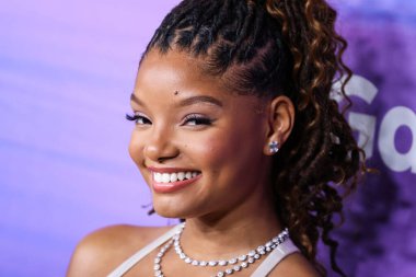 Amerikalı şarkıcı Halle Bailey, 11 Ağustos 2022 'de NeueHouse Los Angeles, Los Angeles' ta düzenlenen Facebook Gaming tarafından sunulan Variety 2022 Power of Young Hollywood Kutlaması 'na geldi.. 