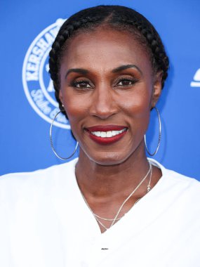 American former professional basketball player Lisa Leslie arrives at Kershaw's Challenge Ping Pong 4 Purpose 2022 held at Dodger Stadium on August 8, 2022 in Elysian Park, Los Angeles, California, United States.  clipart