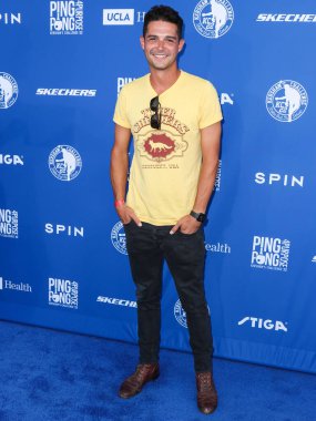 Amerikalı televizyon karakteri Wells Adams, 8 Ağustos 2022 'de Dodger Stadyumu' nda düzenlenen Kershaw 's Challenge Ping Pong 4 Amaç 2022' ye ulaştı.