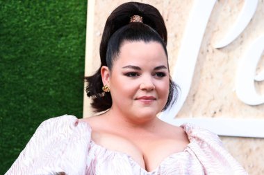 Amerikalı aktris Melanie Field, 4 Ağustos 2022 'de Los Angeles, Kaliforniya' da bulunan Easton Stadyumu 'nda düzenlenen Amazon Prime Video' nun 