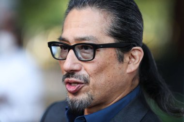 Japon aktör ve dövüş sanatçısı Hiroyuki Sanada, Japon Amerikan Kültür ve Toplum Merkezi 'ndeki (JACCC) Aratani Tiyatrosu' ndaki Sony Pictures 'Bullet Train' in Los Angeles Topluluk Gösterimi 'ne 3 Ağustos 2022' de geldi. 