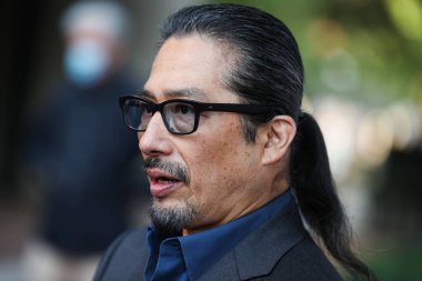 Japon aktör ve dövüş sanatçısı Hiroyuki Sanada, Japon Amerikan Kültür ve Toplum Merkezi 'ndeki (JACCC) Aratani Tiyatrosu' ndaki Sony Pictures 'Bullet Train' in Los Angeles Topluluk Gösterimi 'ne 3 Ağustos 2022' de geldi. 