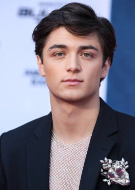 Asher Angel, 1 Ağustos 2022 'de Westwood, Los Angeles, Kaliforniya, ABD' deki Regency Village Theatre 'da düzenlenen Sony Pictures' ın 'Bullet Train' galasına geliyor.. 