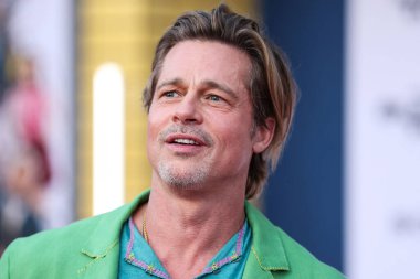 Amerikalı aktör Brad Pitt, 1 Ağustos 2022 'de Westwood, Los Angeles, Kaliforniya, ABD' deki Regency Village Theatre 'da düzenlenen Sony Pictures' Bullet Train 'in Los Angeles prömiyerine geldi.. 