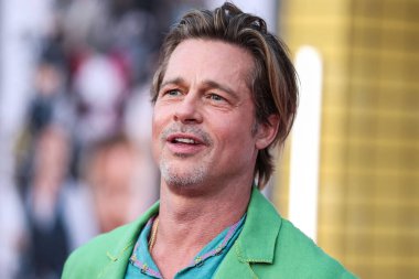 Amerikalı aktör Brad Pitt, 1 Ağustos 2022 'de Westwood, Los Angeles, Kaliforniya, ABD' deki Regency Village Theatre 'da düzenlenen Sony Pictures' Bullet Train 'in Los Angeles prömiyerine geldi.. 