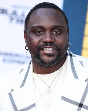 Brian Tyree Henry, 1 Ağustos 2022 'de Westwood, Los Angeles, Kaliforniya, ABD' deki Regency Village Theatre 'da düzenlenen Sony Pictures' ın 'Bullet Train' galasına geliyor.