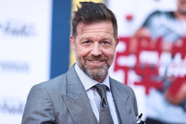 Amerikalı film yapımcısı ve yönetmen David Leitch, 1 Ağustos 2022 'de Westwood, Los Angeles, Kaliforniya, ABD' deki Regency Village Theatre 'da düzenlenen Sony Pictures' ın 'Bullet Train' galasına geldi.. 