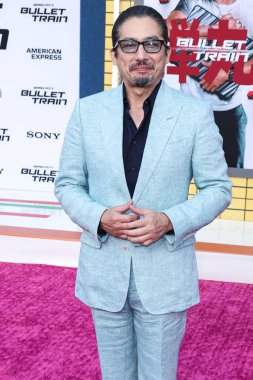 Hiroyuki Sanada, 1 Ağustos 2022 'de Westwood, Los Angeles, Kaliforniya' daki Regency Village Theatre 'da düzenlenen Sony Pictures' Bullet Train 'in Los Angeles prömiyerine geldi..