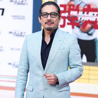 Hiroyuki Sanada, 1 Ağustos 2022 'de Westwood, Los Angeles, Kaliforniya' daki Regency Village Theatre 'da düzenlenen Sony Pictures' Bullet Train 'in Los Angeles prömiyerine geldi..