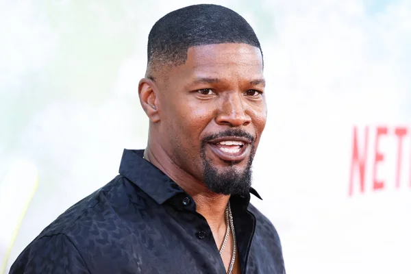 Ator Americano Jamie Foxx Chega Estréia Mundial Day Shift Netflix — Fotografia de Stock