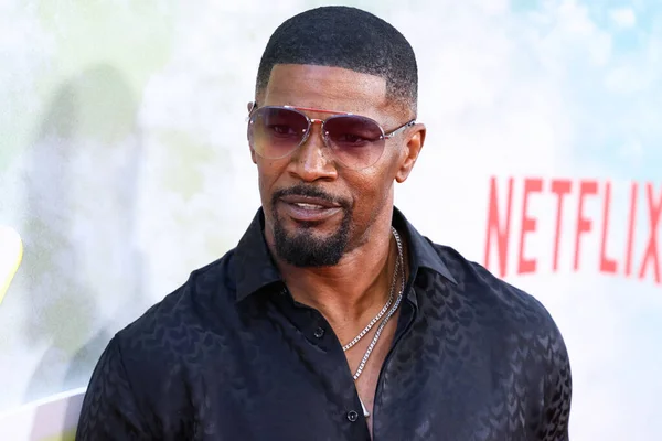 Actor Estadounidense Jamie Foxx Llega Estreno Mundial Del Day Shift — Foto de Stock