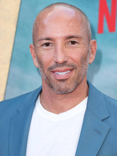 American real estate broker/President of The Oppenheim Group Jason Oppenheim arrives at the World Premiere Of Netflix's 'Day Shift' held at Regal Cinemas LA Live Stadium 14 on August 10, 2022 in Los Angeles, California, United States. 