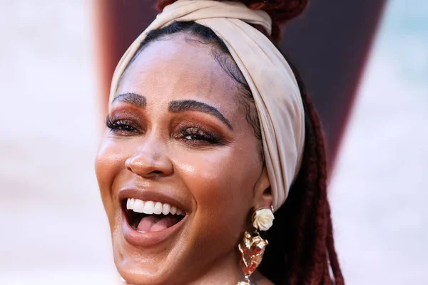 Die Amerikanische Schauspielerin Meagan Good Kommt Mit Dolce Gabbana Zur — Stockfoto