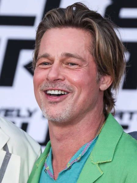 Attore Americano Brad Pitt Arriva Alla Premiere Los Angeles Del — Foto Stock