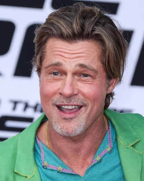 Americký Herec Brad Pitt Přijíždí Los Angeles Premiere Sony Pictures — Stock fotografie