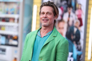 Amerikalı aktör Brad Pitt, 1 Ağustos 2022 'de Westwood, Los Angeles, Kaliforniya, ABD' deki Regency Village Theatre 'da düzenlenen Sony Pictures' Bullet Train 'in Los Angeles prömiyerine geldi.. 