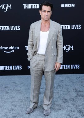 İrlandalı aktör Colin Farrell, 28 Temmuz 2022 'de Westwood, Los Angeles, Kaliforniya, ABD' deki Regency Village Theatre 'da düzenlenen Amazon Prime Video' nun 13 Yaşamı 'nın Los Angeles prömiyerine geldi..