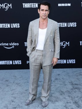 İrlandalı aktör Colin Farrell, 28 Temmuz 2022 'de Westwood, Los Angeles, Kaliforniya, ABD' deki Regency Village Theatre 'da düzenlenen Amazon Prime Video' nun 13 Yaşamı 'nın Los Angeles prömiyerine geldi..