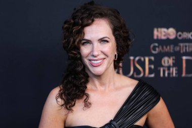 Amerikalı aktris Kate Siegel, 27 Temmuz 2022 'de ABD' nin Kaliforniya eyaletinin Los Angeles kentinde bulunan Akademi Sinema Müzesi 'nde düzenlenen HBO' nun Orijinal Drama Dizisi House of the Dragon 'un 1. sezonunun dünya prömiyerine geldi.. 