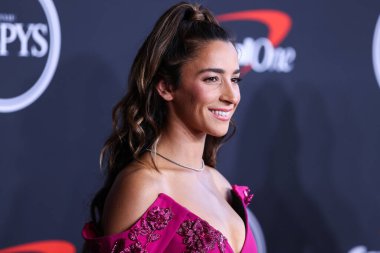 Amerikalı jimnastikçi Aly Raisman, 20 Temmuz 2022 'de Dolby Tiyatrosu' nda düzenlenen 2022 ESPY Ödülleri 'ne geldi.. 