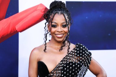 Bresha Webb arrives at the World Premiere Of Universal Pictures' 'Nope' held at the TCL Chinese Theatre IMAX on July 18, 2022 in Hollywood, Los Angeles, California, United States. clipart