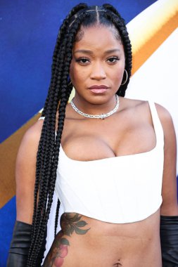 Marc Jacobs 'u giyen Amerikalı aktris Keke Palmer, 18 Temmuz 2022' de Hollywood, Los Angeles, Kaliforniya, ABD 'deki TCL Çin Tiyatrosu IMAX' te düzenlenen Universal Pictures 'No' nun Dünya Premiere 'sine geldi..