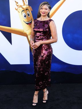 Storm Reid, 18 Temmuz 2022 'de Hollywood, Los Angeles, Kaliforniya, ABD' deki TCL Çin Tiyatrosu IMAX 'te düzenlenen Universal Pictures' No 'filminin dünya prömiyerine geldi.. 