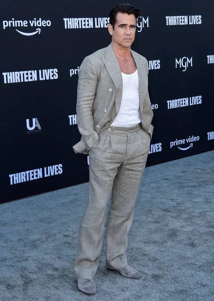 アイルランドの俳優コリン ファレルが 2022年7月28日に米国カリフォルニア州ロサンゼルスのリージェンシー ビレッジ シアターで開催されたアマゾン プライム ビデオの 13人の命 のプレミアに到着 — ストック写真