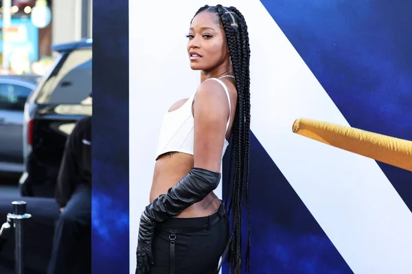 Αμερικανίδα Ηθοποιός Keke Palmer Φορώντας Marc Jacobs Φτάνει Στην Παγκόσμια — Φωτογραφία Αρχείου