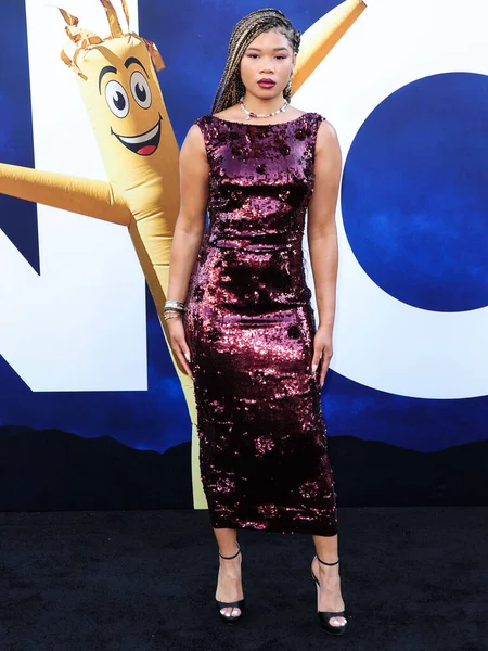 Storm Reid, 18 Temmuz 2022 'de Hollywood, Los Angeles, Kaliforniya, ABD' deki TCL Çin Tiyatrosu IMAX 'te düzenlenen Universal Pictures' No 'filminin dünya prömiyerine geldi.. 