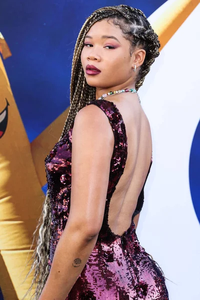 Storm Reid, 18 Temmuz 2022 'de Hollywood, Los Angeles, Kaliforniya, ABD' deki TCL Çin Tiyatrosu IMAX 'te düzenlenen Universal Pictures' No 'filminin dünya prömiyerine geldi.. 