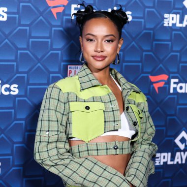 Amerikalı aktris Karrueche Tran, 18 Temmuz 2022 'de MLBPA ve Fanatiklerin ev sahipliğini yaptığı 
