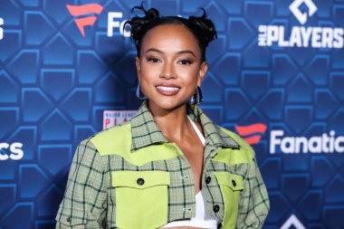 Amerikalı aktris Karrueche Tran, 18 Temmuz 2022 'de MLBPA ve Fanatiklerin ev sahipliğini yaptığı 