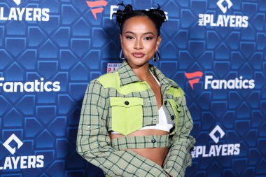 Amerikalı aktris Karrueche Tran, 18 Temmuz 2022 'de MLBPA ve Fanatiklerin ev sahipliğini yaptığı 