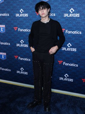 Travis Barker's son Landon Barker arrives at The 'Players Party' 2022 Co-Hosted By Michael Rubin, MLBPA And Fanatics held at the City Market Social House on July 18, 2022 in Los Angeles, California, United States.  clipart