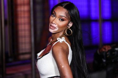 Kanadalı manken Winnie Harlow, 18 Temmuz 2022 'de Los Angeles, Kaliforniya, ABD' de bulunan City Market Sosyal Evi 'nde düzenlenen Michael Rubin, MLBPA ve Fanatikler tarafından ortaklaşa düzenlenen' Oyuncu Partisi 'ne geldi..