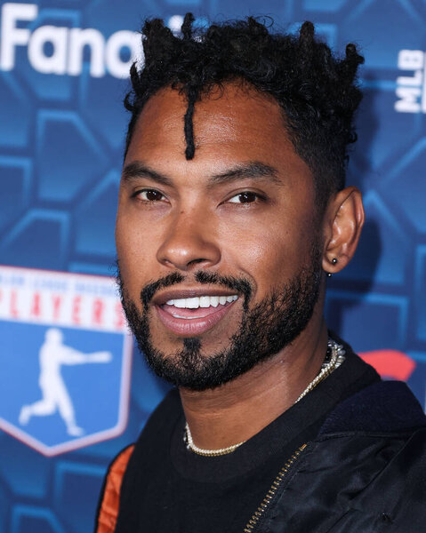 American singer Miguel arrives at The 'Players Party' 2022 Co-Hosted By Michael Rubin, MLBPA And Fanatics held at the City Market Social House on July 18, 2022 in Los Angeles, California, United States.