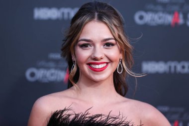 American actress Ava DeMary arrives at the Bloody Red Carpet And Exclusive Screening Of HBO Max's 'Pretty Little Liars: Original Sin' held at the SJR Theater at Warner Bros. Studios on July 15, 2022 in Burbank, Los Angeles, California, United States.