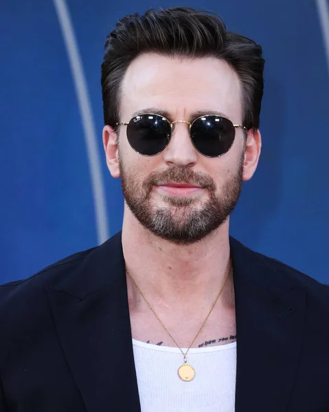 Actor Estadounidense Chris Evans Llega Estreno Mundial Gray Man Netflix — Foto de Stock