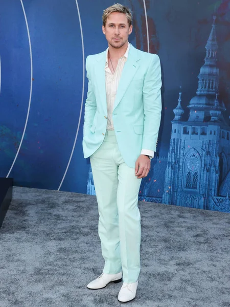 Actor Canadiense Ryan Gosling Con Gucci Llega Estreno Mundial Gray — Foto de Stock