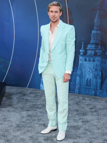 Ator Canadense Ryan Gosling Vestindo Gucci Chega Estréia Mundial Gray — Fotografia de Stock