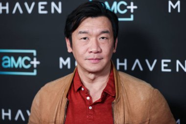 Singapurlu aktör Chin Han, 28 Haziran 2022 'de Beverly Hills' teki Londra Hotel West Hollywood 'da düzenlenen AMC +' s Original Series 'Moonhaven' in Los Angeles Premiere 'ine geldi.. 